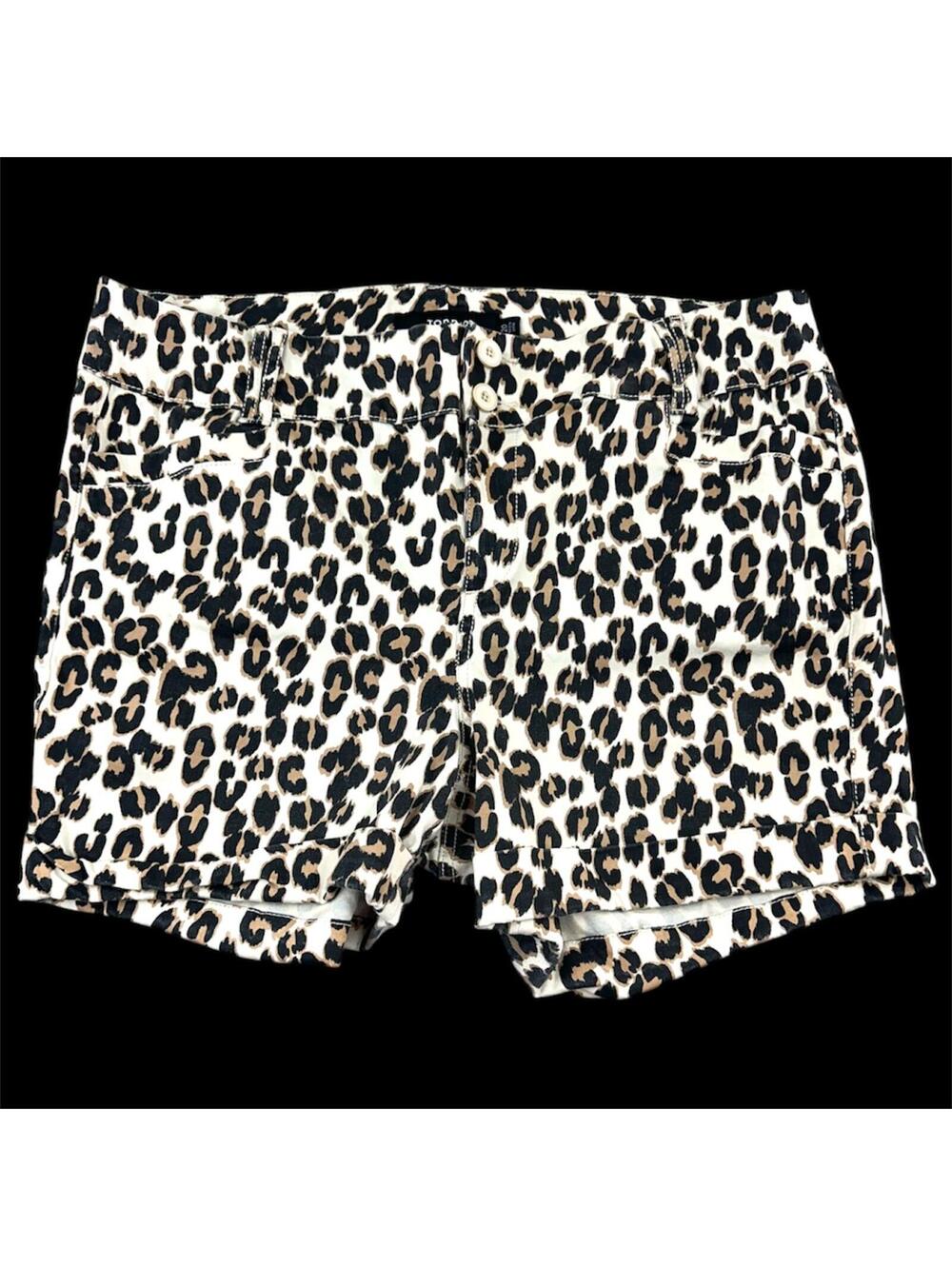 Torrid Leopard Print Denim Shorts High Rise Y2K Indie Sleaze